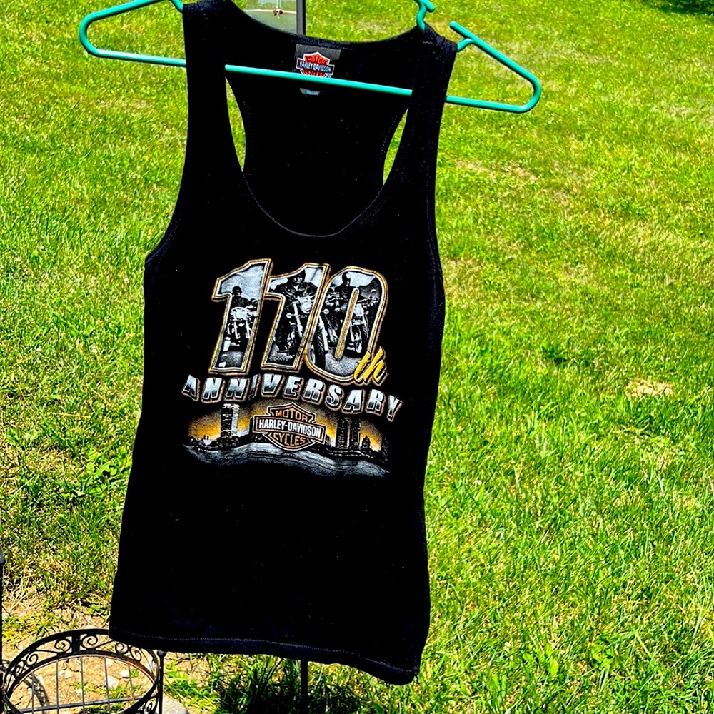 Harley Davidson 110th Anniversary Racerback Tank Sz L